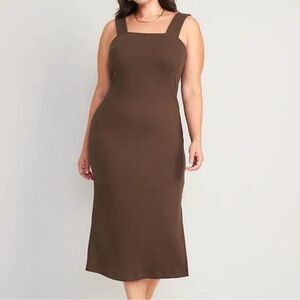 NWT Old Navy fitted sleeveless rib-knit midi dress for women size medium